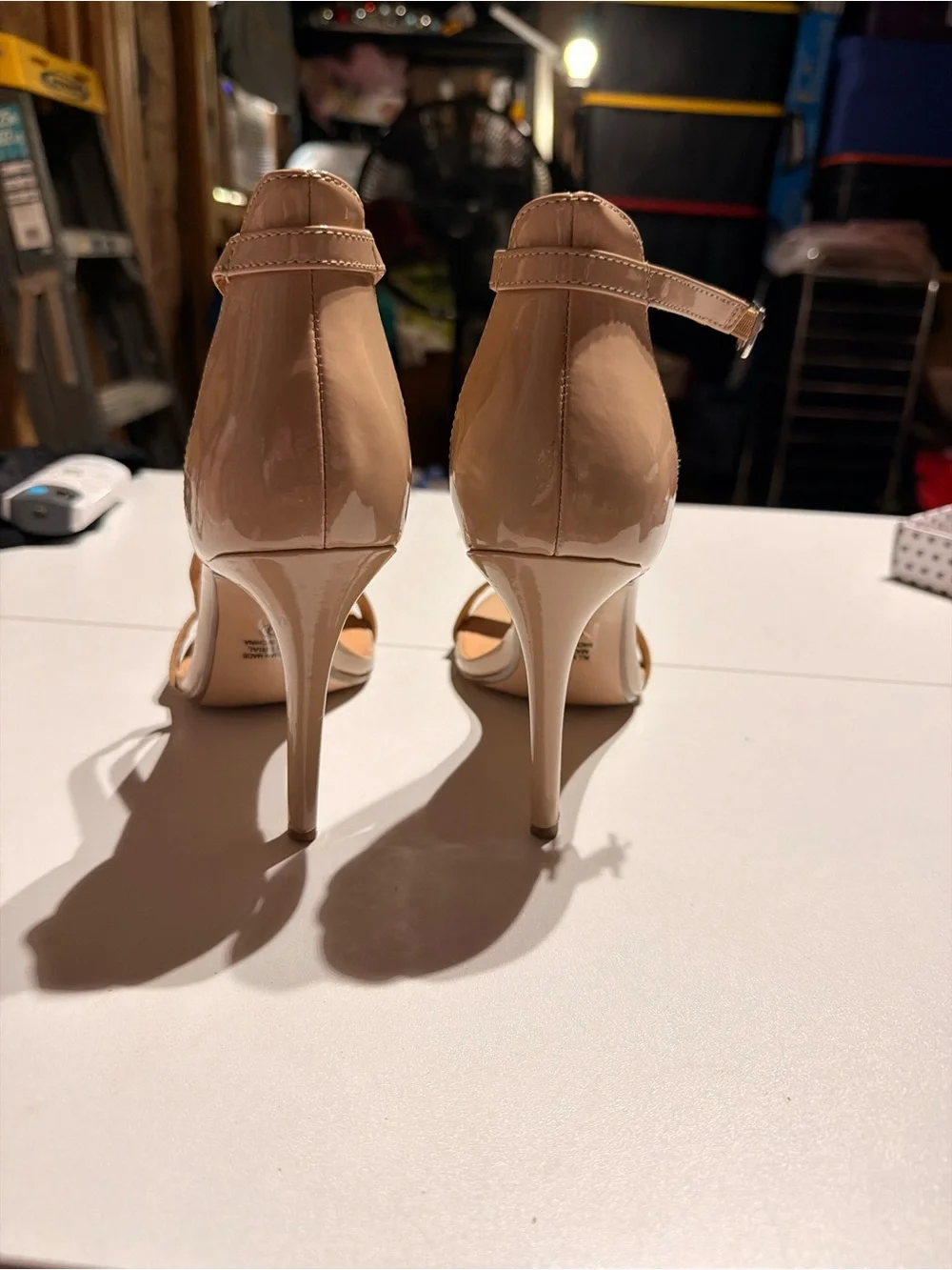 Delirious Nude Ankle-Strap Heels